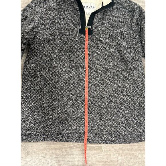 Orvis Sweater Mens Large Gray 1/4 Zip Fleece lined pullover Outdoor Fishing - Picture 5 of 6